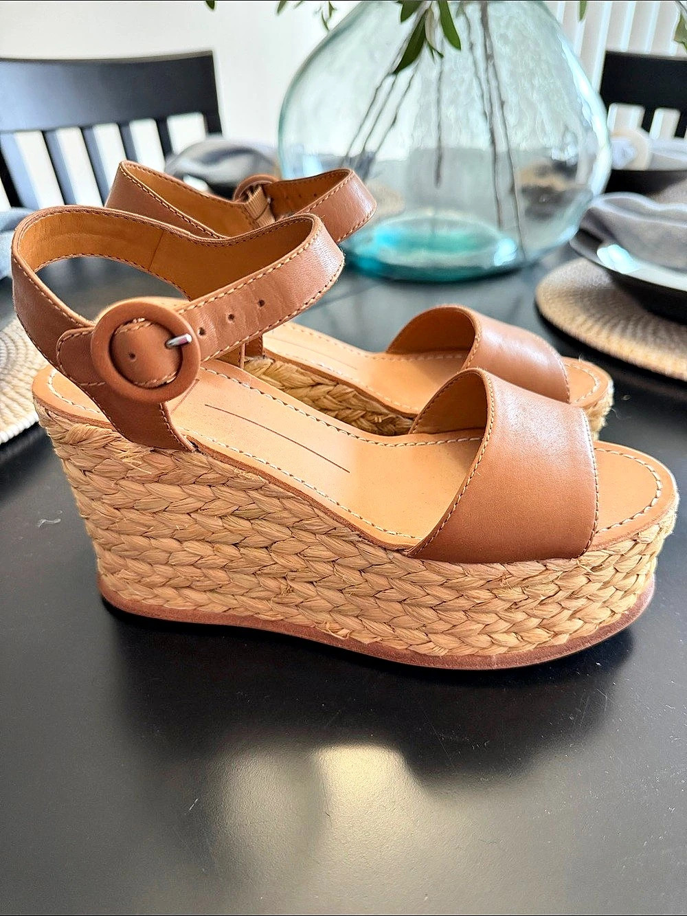 Dolce Vita Brown Platform Wedge Sandals